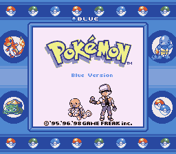 Pokemon Blue title screen